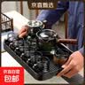 功夫茶具套装烟灰侧把茶壶玻璃高档整套泡茶器烧水壶茶盘煮茶家用 壶+公杯+茶漏+主人杯+6把杯+杯架+茶盘 实拍图
