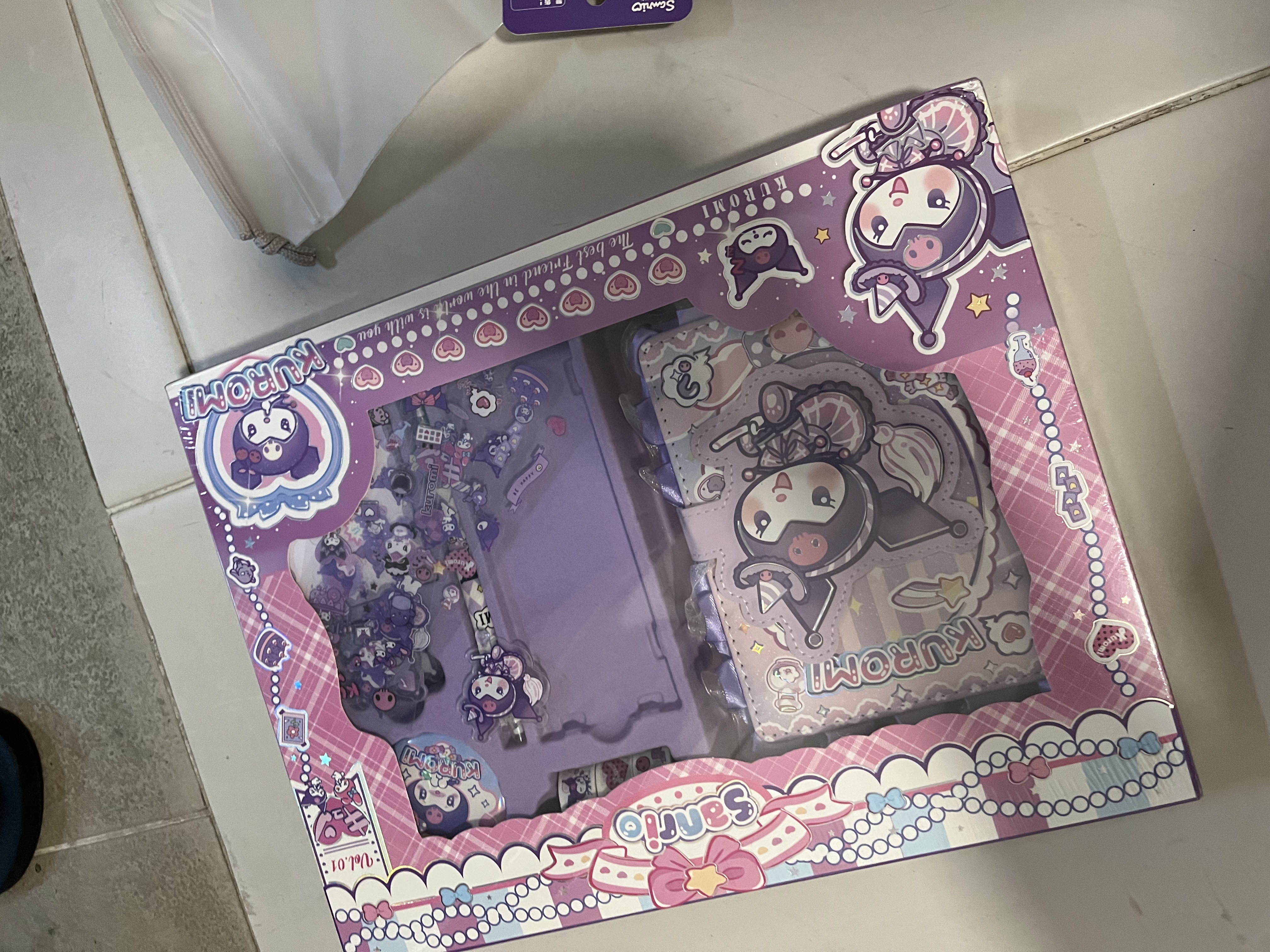 迪加伦卡通三丽鸥钥匙扣创意库洛米书包汽车钥匙手链公仔女孩挂件礼品紫 实拍图