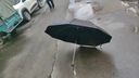 天堂伞 加大雨伞三折 晴雨两用商务伞经典格纹10骨大雨伞男女 藏青 实拍图