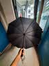 天堂伞 全自动雨伞三折 10骨加固一键开收易甩干简约晴雨伞 乌木黑 实拍图