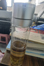 超大玻璃杯茶杯车载男士新款高档全自动开盖茶水分离便携双层水杯 LV一键开【进口瑞士玻璃】 【特级防爆】银盖500ML 实拍图