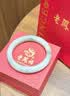 老凤祥天山翠玉手镯女宽条玉石镯子生日礼物实用走心高级女友老婆长辈 【中翠经典】飘花颜色数量适中 58圈口105-115斤 实拍图
