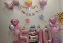 多美忆生日场景布置女孩生日气球儿童道具氛围装饰快乐桌飘装扮粉色套餐 实拍图