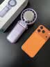 机乐堂（joyroom）【2026冰敷降温神器】手持小风扇挂脖便携超静音100档强风USB充电可折叠桌面电风扇宿舍户外长续航 丁香紫【冰瓷制冷丨静谧大风力】 便携挂绳丨100档无极调速 实拍图