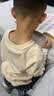 巴布豆儿童长袖t恤宝宝纯棉打底衫男童春秋衣服宽松百搭幼童装假两件 卡其 方框巴布 120 实拍图