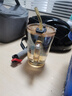 家用高颜值玻璃杯ins简约带盖吸管杯大容量把手果饮杯 琥珀色把手吸管杯 450ml 1只 实拍图