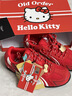 OLD ORDER-涡轮Lite-三丽鸥凯蒂猫联名Sanrio Hello Kitty德训鞋女 竞速红 37 实拍图