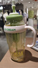 【京东物流】水杯冰霸吸管杯高颜值学生茶水分离大容量杯子 肚肚杯1个-浅绿色 实拍图