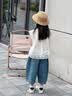 G.duck小黄鸭女童夏装套装2026新款儿童服装中小童女孩衣服娃娃衫两件套 图片色 100 cm 实拍图