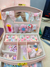 迪漫奇儿童首饰盒礼盒套装女孩生日礼物公主过家家玩具DIY手工饰品串珠梳妆打扮3-6-10岁发夹发圈戒指收纳盒 实拍图