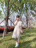 G.duck童装女童连衣裙夏季儿童裙子夏装2026新款纯色公主裙大童显瘦长裙 白色泡泡袖 160 尺码13~14岁【150-160cm】 实拍图