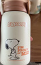 史努比（SNOOPY）儿童保温杯带吸管直饮男女小学生316不锈钢喝水杯子双盖壶500ml咖 实拍图