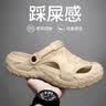 稻草人洞洞鞋抗菌男士钓鱼凉鞋户外穿运动大码防滑涉水沙滩拖鞋灰 44-45 实拍图
