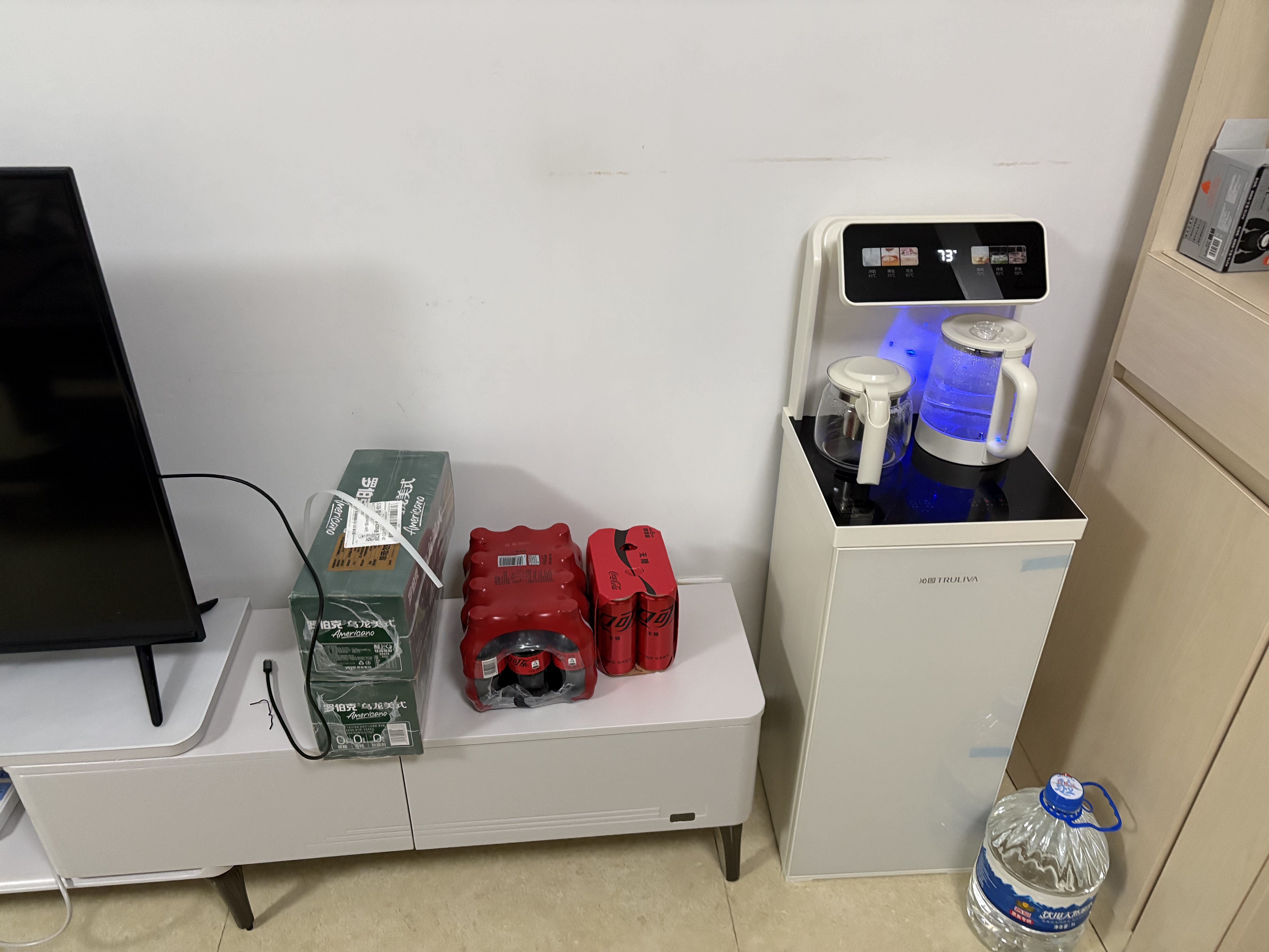 沁园（TRULIVA）茶吧机饮水机家用多功能办公室立式下置式水桶全自动智能茶吧柜一体烧水壶白色高端客厅2026年新款 实拍图