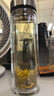 希诺抗菌玻璃杯双层防烫办公车载水杯男高档泡茶杯子XN-9607KT 410ml 实拍图
