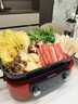 摩飞电器（Morphyrichards）多功能锅四代料理锅鸳鸯电热火锅专用锅家用分体6L大容量涮烤肉盘蒸煮煎炒一体机围炉煮茶器MR9288 英伦红标配（带深煮锅+蒸格+牛扒盘）6L 实拍图