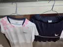 川崎（KAWASAKI）羽毛球服女款速干T恤运动短裙繁花似锦两件套装A2808 霜白 L 实拍图