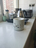 汝窑茶渣缸家用大号带盖防飞灰茶盂茶洗茶道配件茶水桶陶瓷储水罐 汝窑富竹茶渣缸-大号 实拍图