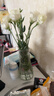 透明玻璃深海花瓶ins风植物干花插花水培大容器台面装饰客厅摆件 透明水波纹(17*4.5*8) 1个装 实拍图