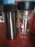 膳魔师（THERMOS） 不锈钢保温杯男商务定制水杯车载办公室便携杯子400ml JCG-400 灰色 400ml 实拍图