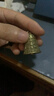宫铃黄镀铜铃铛配饰汽车钥匙扣链挂件古风手工编织挂绳吊坠圈 心经铃铛祥云绳款 实拍图