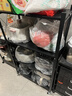 全品屋厨房置物架落地免安装折叠置物架多层烤箱架放锅架微波炉收纳架 免安装黑色加粗4层71*34*125cm 实拍图