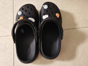 名创优品（MINISO）洞洞鞋男女款EVA夏外穿沙滩凉鞋防滑踩屎感包头情侣 黑色+海星 实拍图
