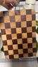 炊大皇家用切菜板砧板乌檀木橡胶木主厨棋盘格菜板38*26.5*2.5cm 实拍图