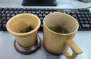 京东京造 故宴窑变 茶杯陶瓷杯茶水分离杯礼盒装【陶瓷茶漏】 阳夕红400ML 实拍图