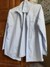 百搭纯棉衬衫翻领长袖宽松女装上衣休闲衬衣女夏衣服新款 蓝色 XL 实拍图