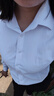 佐马仕（ZUOMASHI） 长袖衬衫女商务休闲职业装正装衬衣修身工装OL酒店通勤工作服 N2655纯白色方领 L/37（100斤-110斤） 实拍图
