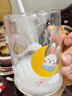 富光 玻璃杯家用儿童牛奶杯子带刻度耐热吸管水杯喝奶杯微波炉可加热 实拍图