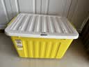 SPACEXPERT 衣物收纳箱特大号塑料整理箱车载储物箱80L黄色 1个装 带轮 实拍图