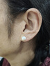 GiO珠宝特选级Akoya天然海水珍珠耳钉18K金小灯泡耳饰生日礼物送女友 18K金特选8-8.5mm【珠光宝气】 实拍图