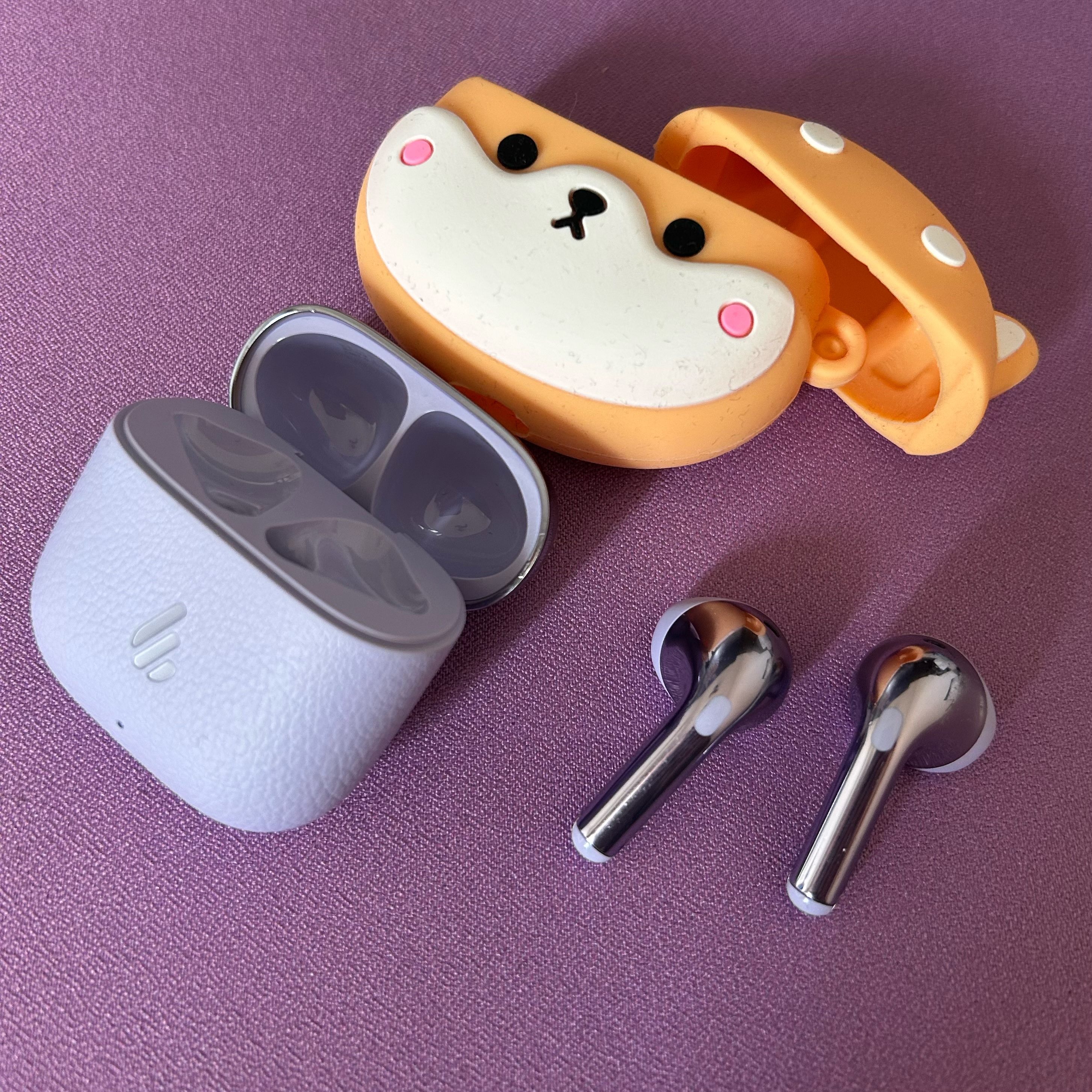 漫步者（EDIFIER）元气仓Lolli Air真无线蓝牙耳机半入耳花再降噪通话听歌空间音效AI翻译萝莉适配苹果华为小米手机 【入会立减5元】冰鸢紫+AI翻译+耳机套 实拍图
