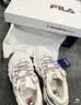 斐乐（FILA）猫爪5代|老爹鞋男女鞋26秋季复古风运动休闲厚底通勤鞋 奶白/浪漫紫-GO 36 实拍图