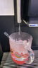 乐扣乐扣（LOCK&LOCK）宝宝牛奶杯 学生可微波加热儿童刻度玻璃喝奶吸管水杯450ml红色 实拍图