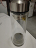 京东京造双层加厚玻璃杯 无铅高硼硅带茶隔水杯304茶隔泡茶杯男士360mL 实拍图