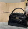 CHARLES&KEITH鳄鱼纹凯莉包手提包斜挎婚包包女包520礼物送女友CK2-50270880-1 实拍图