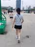 安踏（ANTA）防走光速干运动套装丨女2026夏季新款健身跑步短袖瑜伽透气短裤 【防走光速干A款】梦影蓝/基础黑 [店长推荐] M/女165 实拍图