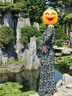 德玛纳【复合丝花瑶印花】春季法式船领收腰碎花连肩围裹复片式女连衣裙 实拍图