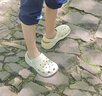 名创优品（MINISO）洞洞鞋男女夏季外穿沙滩凉鞋防滑厚底踩屎感包头凉拖鞋白色38-39 实拍图