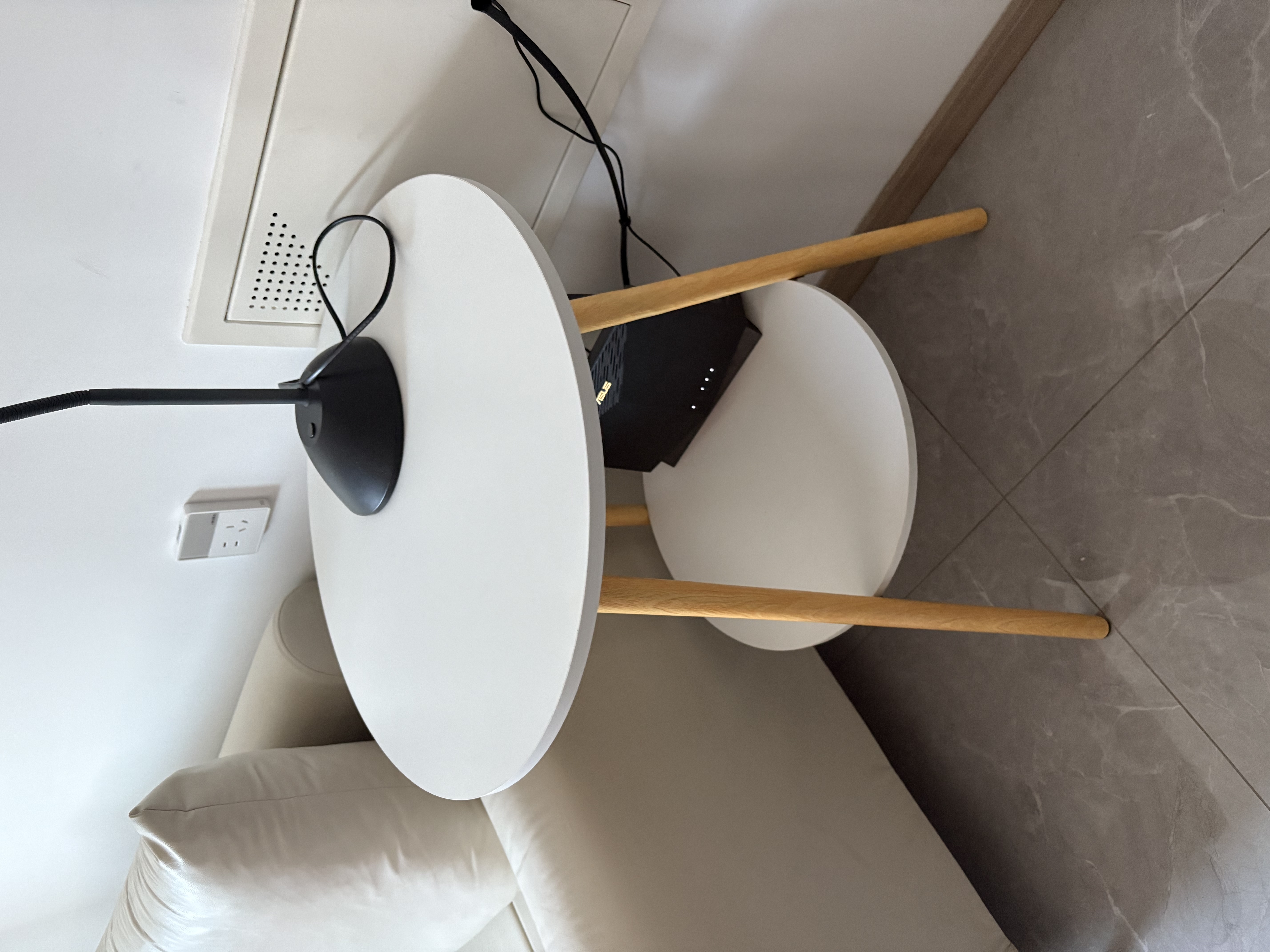 全品屋小圆桌茶几家用客厅简易沙发边几北欧卧室床头边桌迷你阳台小桌子 实拍图