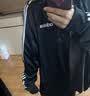 adidas休闲舒适三条纹立领夹克外套男装秋季阿迪达斯官方轻运动   黑色/白（推荐选大一码）   L 实拍图