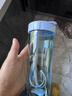 特百惠（Tupperware）莹彩430ml塑料杯男女士学生运动水杯子大容量泡茶杯 冰水蓝 实拍图