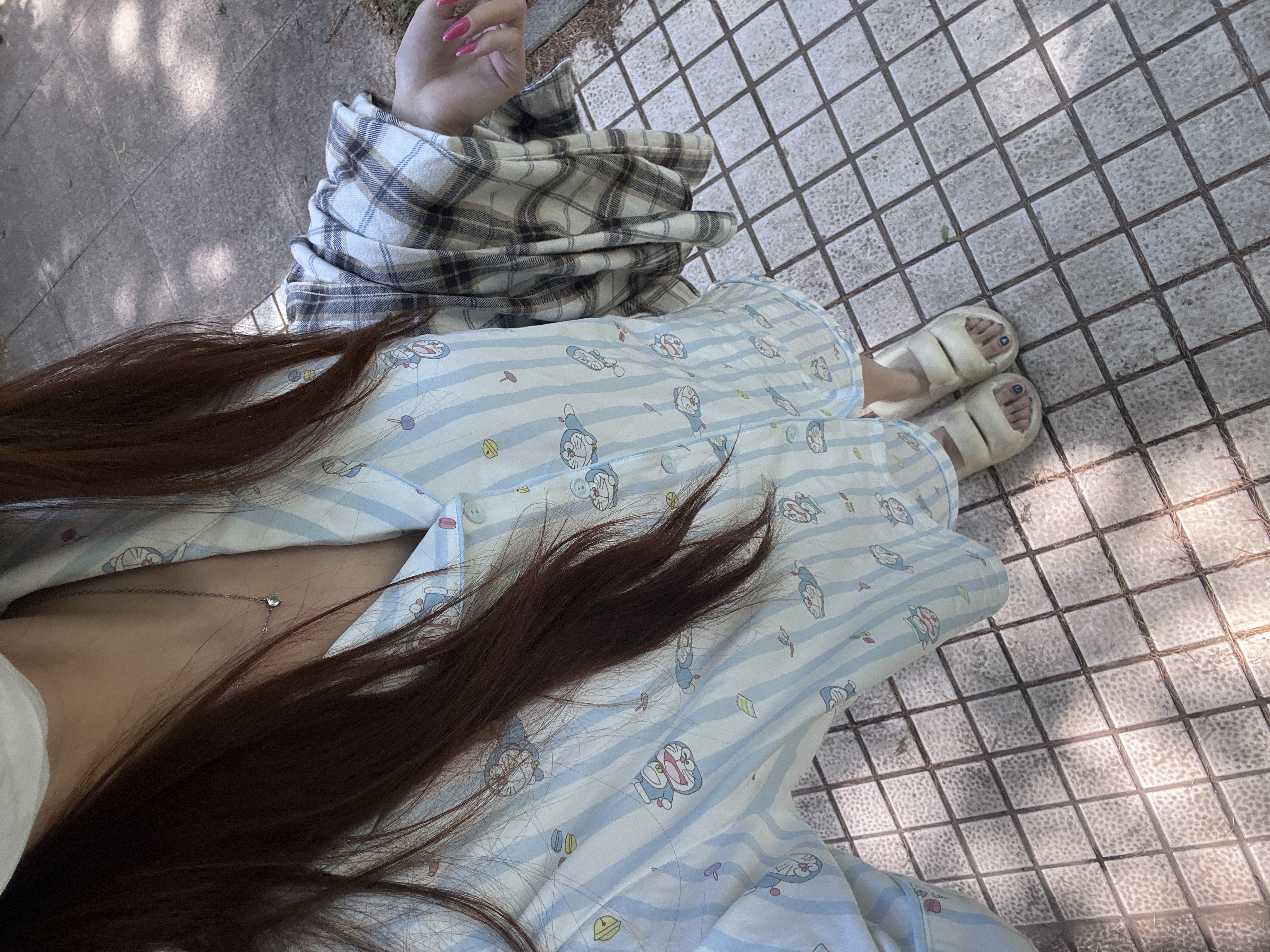 猫人女士睡衣女2026年新款莱赛尔IP联名开衫带胸垫可外穿家居服套装 实拍图