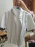 杉杉女童纯白色短袖衬衫中大童衬衣小学生班服演出服 白色 160 实拍图