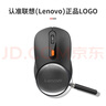 联想（Lenovo）无线蓝牙双模充电鼠标 蓝牙5.0/3.0 便携办公鼠标人体工学设计 Howard Mouse 2022充电版理性黑 实拍图