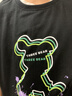 可可鸭（QQ DUCK）童装儿童短袖T恤女童夏装汗衫学生青少年衣服小熊T黑色；150 实拍图