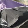 雨衣电动车摩托车雨披成人男女单人双帽檐雨衣加大加厚骑行雨衣 大号双人双帽横宽1.9米 紫色 实拍图
